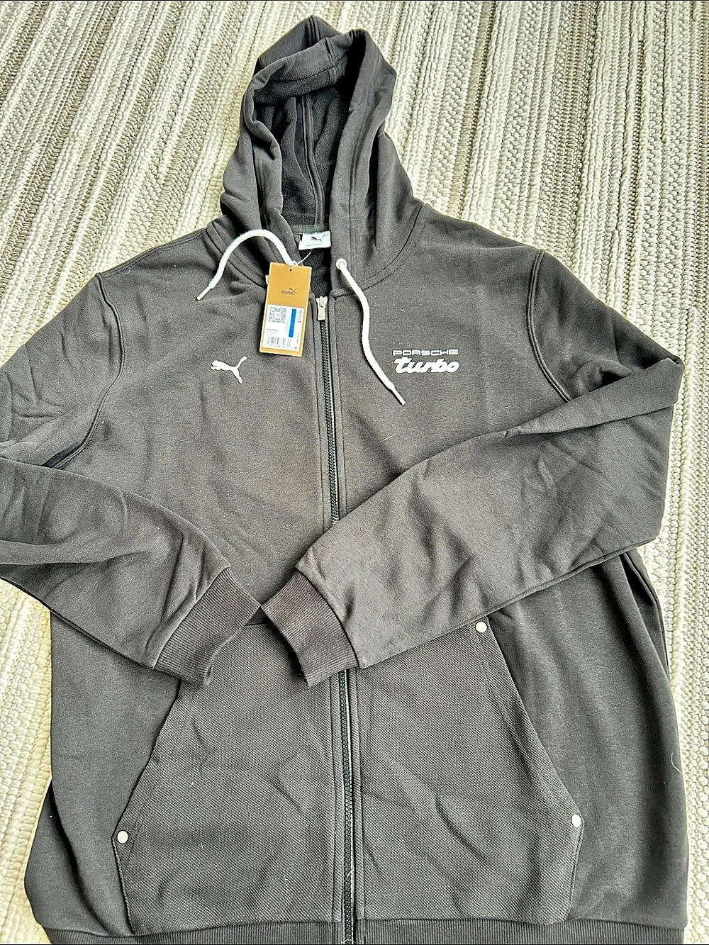 Puma Porsche Legacy Sweat Jacket Black Hooded Jacket Small